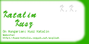 katalin kusz business card